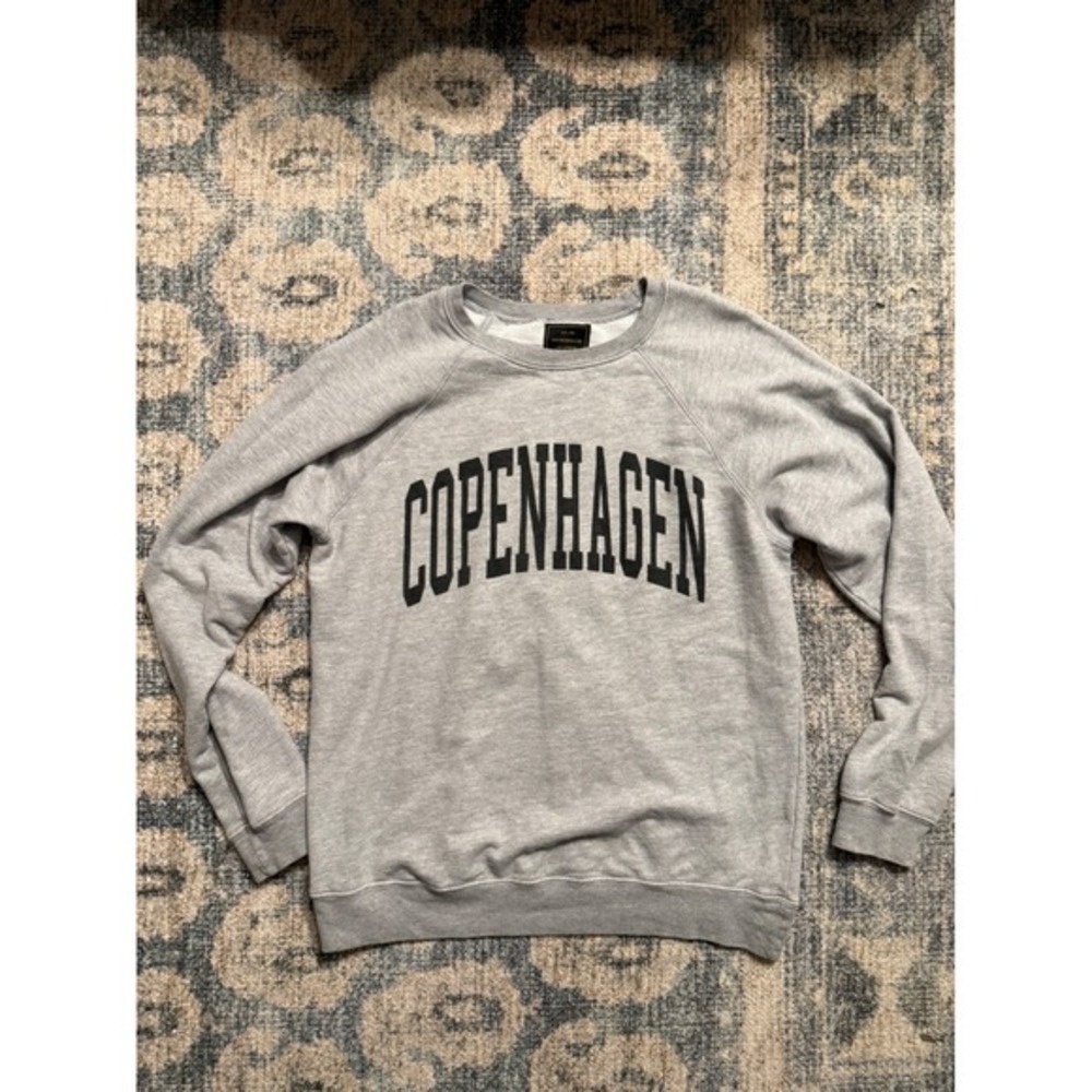 Free People Retro Brand Copenhagen Classic Crew Sweatshirt Size Small - Picture 2 of 7